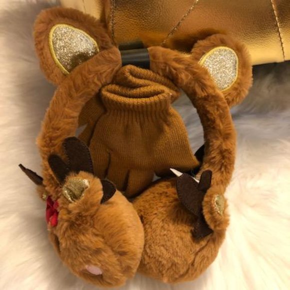 Laura Ashley Accessories Laura Ashley Reindeer Earmuff And Glove